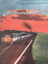 Vintage 1947 Overland Limited Crossing Great Salt Lake Utah UT Sunset Postcard - £6.74 GBP