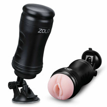 ZOLO SOLO FLESH HANDSFREE SUCTION MOUNTED MALE MASTURBATOR - £55.21 GBP