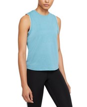 Nike Womens Crochet-Trimmed Yoga Tank Top Size Medium Color Cerulean Blue - £31.15 GBP