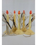 Lot of 5 Vtg Single Light Christmas Candoliers Plastic Window Candles w ... - £20.75 GBP