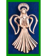 Christmas PIN #0185 Heavenly Angel Goldtone Tac Pin with Crystals - Halo... - $14.80