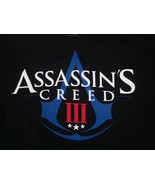 Assassin&#39;s Creed III 3 Ubisoft Montreal Video Game Release Black T Shirt M - £14.40 GBP