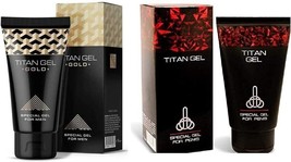 2 Titan Gel Lubricant for Men Original Hologram Genuine (Red/Gold) FREE ... - $23.36