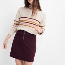 Madewell Fireside Mini Skirt Maroon Wool Blend Plus Size  - £40.21 GBP