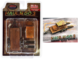 Haul N Go 3 4 piece Diecast Model Set 1 Flatbed Trailer 1 Abandoned Car 2 Ramps - £18.80 GBP
