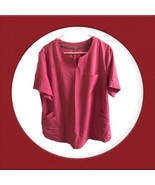 Cuddl Duds ClimateRight Women&#39;s Short Sleeve Stretch Pink Scrub Top Size... - $23.01 CAD