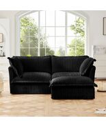 Luxury L-Shaped Sectional Sofa with Ottoman - $730.99