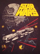 Star Wars Millenium Falcon Deathstar Comic Book Style T Shirt S - £14.90 GBP