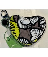 Vera Bradley Sweetheart Coin Purse Heart Shaped Keychain Citron Zip Arou... - $19.00