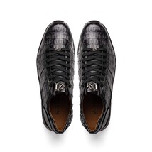 Nino Men'sGenuine Caiman Crocodile Fashion Sneaker Black image 5