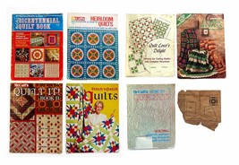 Nine (9) Vintage Quilting &amp; Crochet How-To Booklet Lot Circa 1940 - 1970s - £21.16 GBP