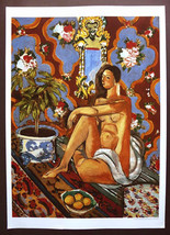 Matisse Decorative Figure 1925 Vintage Full Color Lithograph Art Poster - £49.41 GBP