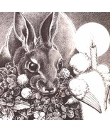Snow Angel with Rabbit &amp; Mice 1947 Original Illustration Dorothy P. Lathrop - £15.68 GBP