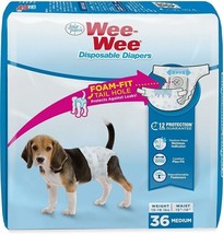 Four Paws Wee Wee Disposable Diapers Medium - 36 count - £32.35 GBP
