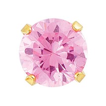 Sensitive Gold Plated Tiffany 5 mm Cubic Zirconia Pink Cartilage Earring Stud Hy - $9.99