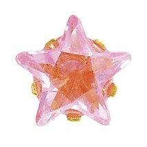 Sensitive Gold Plated Tiffany 5 mm Cubic Zirconia Pink Star Cut Cartilage Earrin - $9.99