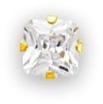 Sensitive Gold Plated 5X5MM C/Z Princess Cut Cartilage Earring Stud Hypoallergen - $9.99