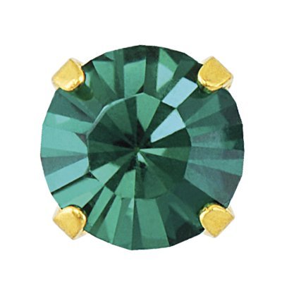 Sensitive Gold Plated 5 mm May Emerald Cartilage Earring Stud Hypoallergenic Sur - $9.99