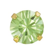 Sensitive Gold Plate 5mm August Peridot Cartilage Earring Stud Hypoaller... - $9.99