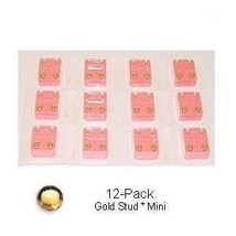 Studex Sterilized Piercing Earrings Ear Stud Mini Gold Studs 12 Pair Individuall - £8.55 GBP