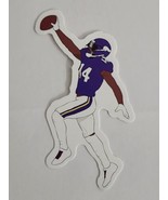 Football Player with Ball in Hand in Air Running Multicolor Sticker Deca... - $3.47