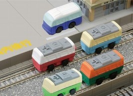 Iwako Japanese Puzzle Erasers Bus and Train Set 5 Pcs. - £8.11 GBP