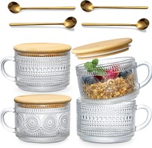 Landneoo 4Pcs Set Vintage Coffee Mugs Gifts For Women, Overnight Oats Co... - $39.96