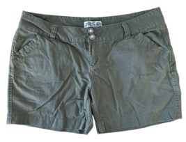 Women’s Mini Utility Shorts w/ Pockets 100% Cotton Size L Green - £7.90 GBP