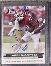 2022 Pro Set Football Jadon Haselwood Auto Card #PSA-JH3 NCAA Razorbacks... - $3.65