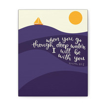  I Will Be With You Sea Isaiah 43:2 Bible Verse Canvas Christian - £60.74 GBP+