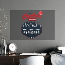 Vintage Inspired Nature Explorer Art Print On Matte Poster For Home Decor Wall A - £14.54 GBP+