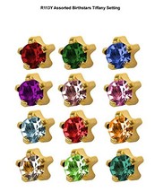 Universal Assorted Birthstars Gold Cartilage Earring Stud Hypoallergenic... - £13.65 GBP