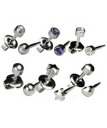 Silver 6 Pairs Of 4mm 16ga Stainless Steel Studex Studs Hypoallergenic ear pierc - £6.20 GBP