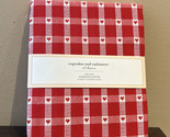 Cupcakes &amp; Cashmere Valentines Day Hearts Red &amp; White Tablecloth 60”x 84” - $34.99