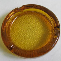 VINTAGE Anchor Hocking Amber Color Retro Glass Designed Ashtray - $19.99