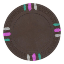 Roll of 25 - Brown Blank Claysmith 12 Stripe Poker Chips - £15.76 GBP