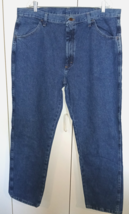 RUSTLER MEN'S 100% COTTON JEANS-40X32-NWT-REGULAR FIT-HEAVY WEIGHT DENIM - $13.99
