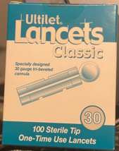 Ultilet Sterile 30G Lancets Classic 100- exp.2027 - $15.64
