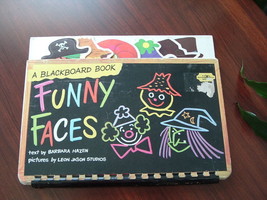 Rare Vintage book A blackboard book Funny Faces nutmeg press book - £15.78 GBP