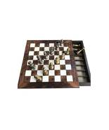 Italfama  Staunton Set + Walnut Briar Wood Chessboard Box - $598.00