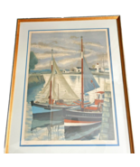 Marcel Salinas Signed Limited Edition Lithograph Entrance to Honfleur wi... - £118.65 GBP