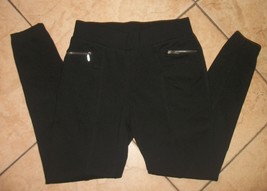 womens pants black faux zipper pockets matty m nwot - $21.11