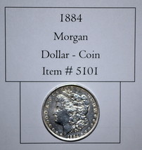 1884, Morgan Silver Dollar, # 5101, rare coins, silver dollars, vintage coins - £84.74 GBP