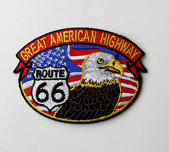 Route 66 Great American Highway Usa Eagle Embroidered Patch 3 Inches - £4.20 GBP
