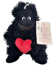 Russ Black Gorilla with Red Heart Valentines  6&quot; Bean Bag Plush New NWT - £7.74 GBP