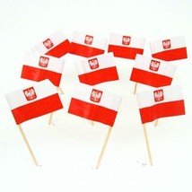 Polish Poland 2.5&quot; Mini Flag Toothpicks - Choose Your Quantity! - £5.68 GBP+