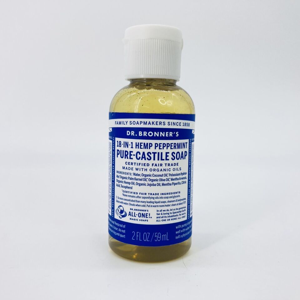 Dr. Bronner&#39;s Peppermint Liquid Soap 18-in-1 Pure Castile Organic Oils 2... - $3.47