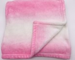 Baby Blanket Ombre Pink White Single Layer Stripe - $7.99