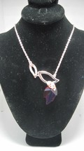Swarovski Crystal Red Leaf and Small White /Pink Crystal Leaf Necklace  NWT 434 - £35.60 GBP