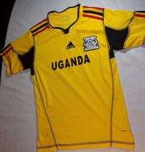 ADIDAS UGANDA HOME SOCCER JERSEY YELLOW SIZE YOUTH 30" CHEST SV 07 - $15.83